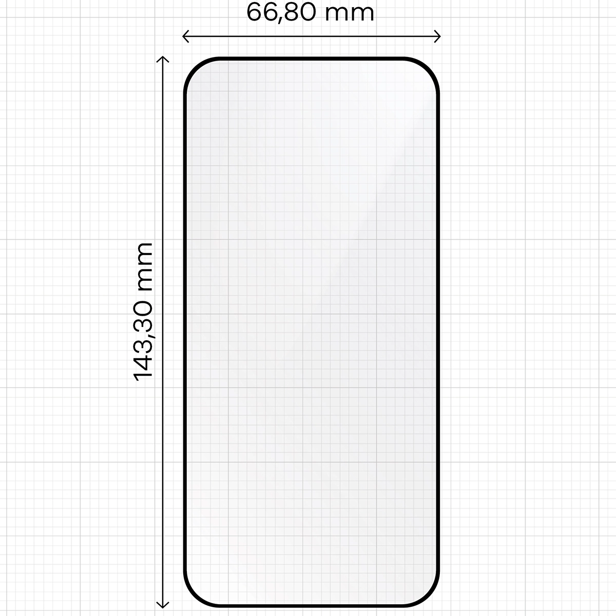 Wymiary szkła na miarce